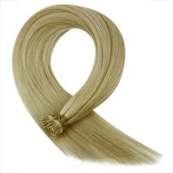 HairExtensionShop Keratinos I-TIP Emberi Póthaj Standard Mikró Gyűrűzéshez Sötétszőke 50cm (Szín #12) (RIT5012)