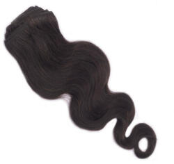 HairExtensionShop Csatos Hullámos Emberi Póthaj Standard Natúr Barna Színben 60cm Body Wave (Szín #2) (RCBW602)