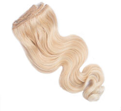 HairExtensionShop Csatos Hullámos Emberi Póthaj Standard Mézszőke Színben 50cm Body Wave (Szín #22) (RCBW5022)