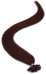 HairExtensionShop Keratinos U-TIP Emberi Póthaj Standard Hőillesztéshez Natúr Barna 40cm (Szín #2) (RUT402)