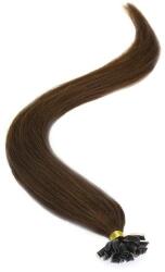 HairExtensionShop Keratinos U-TIP Emberi Póthaj Standard Hőillesztéshez Sötétbarna 40cm (Szín #4) (RUT404)