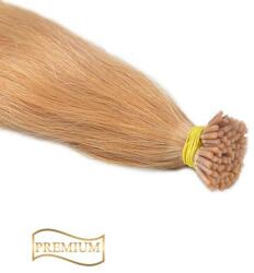 HairExtensionShop Prémium I-TIP Póthaj Középszőke Mikrogyűrűs Hajhosszabbításhoz 70cm (Szín #14) (VIT7014)