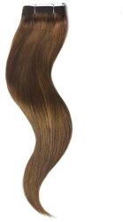 HairExtensionShop Tresszelt Emberi Póthaj Standard Középbarna Színben 50cm (Weft Haj #6) (RW506)