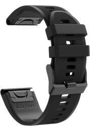 Loomax Bratara smartwatch Loomax, compatibila ceas Garmin, 22 mm, din silicon, neagra (GRM22-BL)