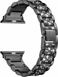 Loomax Curea metalica pentru Apple Watch Loomax, bratara compatibila cu Apple Watch 6/5/4/3/2/1, 42 / 44 mm neagra, 33-3322 (33-3322)