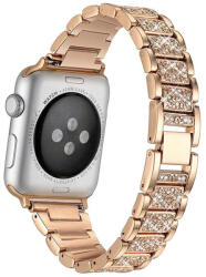 Loomax Curea metalica pentru Apple Watch Loomax, bratara compatibila cu Apple Watch 6/5/4/3/2/1, 42 / 44 mm golden brown, 33-3328 (33-3328)