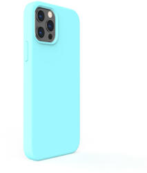 Lemontti Husa Lemontti Husa Liquid Silicon iPhone 12 / 12 Pro Tiffany Blue (protectie 360°, material fin, captusit cu microfibra) (LEMCLSXIIPTB) - vexio