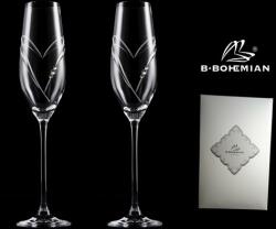 B. Bohemian Esküvői pezsgőspohár 210 ml HEARTS 2 db (BB 1001 210 hearts)