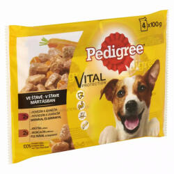 PEDIGREE 4x100g Marhával + Bárány, Pulyka + Répa Mártásban Alutasak DH06G - krizsopet