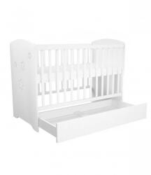 TIMBA zárt végű gyermekágy ágyneműtartóval Félix 60x120 cm - Fehér - babycenter-siofok