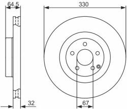 Bosch Disc frana BOSCH 0 986 479 415 (0 986 479 415) - automobilus