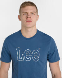 Lee Férfi Lee Wobbly Logo Póló S TALL Kék