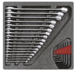 GEDORE csillag-villáskulcs készlet modulban 6-24mm + imbuszkulcs készlet 26 részes R22250000 (R22250000)