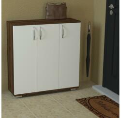 ASIR GROUP Sinem cipőtároló 93x89 cm barna/fehér 745DCD3907 (AS1405)