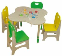 Beleduc Casuta copii, Beleduc, Set Play Corner cu masuta scaunele si jocuri- (BEL27010)
