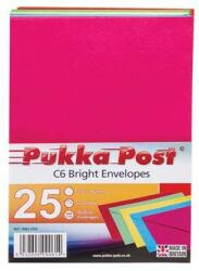 PUKKA PAD Boríték, C6, enyvezett, PUKKA PAD Bright, vegyes színek (PUP9061) (9061-ENV)