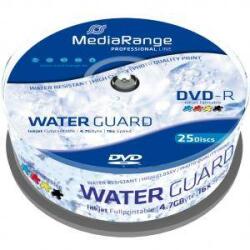 MediaRange DVD-R MediaRange 4, 7 GB 16x Waterguard Photokk Inkjet Fullprintable (Printable) - 25 buc. în ax