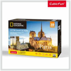 CubicFun Puzzle 3d+brosura-notre Dame Paris 128 Piese - Cubicfun (cuds0986h)