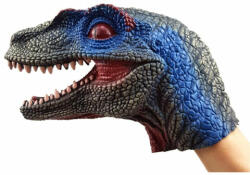 Magic Toys Velociraptor dinoszaurusz kézbáb kék csíkkal (MKO416108) - jatekshop