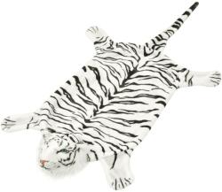vidaXL Covor cu model tigru 144 cm pluș alb (80169)
