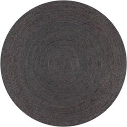 vidaXL Covor manual din iută, rotund 150 cm gri închis (133667)