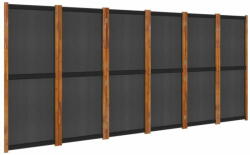 vidaXL fekete 6 paneles térelválasztó 420x180 cm 319182