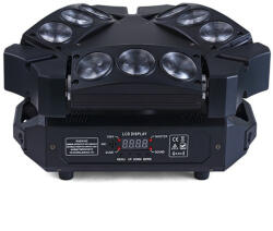  FTS Spider 9x10W RGBW Robotlámpa - Látványos Fényeffektek Mozgófejes - fenytechnikashop