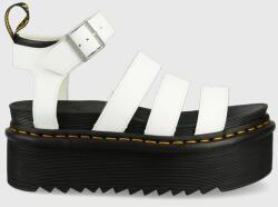 Dr. Martens sandale de piele femei, culoarea alb, cu platforma DM27296100. Blaire. Quad-White. Hydr PPYY-OBD36O_00X