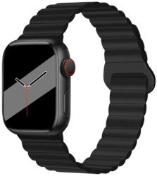 REVERSE Curea din silicon Apple Watch 7 (45 mm) / 6 / SE / 5 / 4 (44 mm) / 3 / 2 / 1 (42 mm) negru