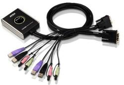 ATEN KVM суич ATEN CS682 - 4x USB A, 2x DVI, 4x 3.5mm jack (ATEN-CS682-AT) - thx