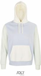 SOL'S Színes uniszex pulóver kapucnival Collins - Krémszínű kék / krémes fehér / krémes zöld | L (SOLS-03818-1000330770)