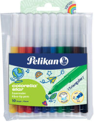 Pelikan Carioci triunghiulare PELIKAN Colorella Star C303, 10 culori/set
