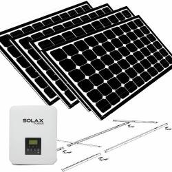 VICTRON Kit fotovoltaic on-grid 1, 1KWP CU 4 panouri 275WP AXITEC + invertor SOLAX + suporti acoperis (KIT1.1KWONGRID)