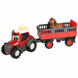 Dickie Toys Tractor Dickie Toys Happy Ferguson Animal Trailer cu remorca si figurina (S204115002) - drool
