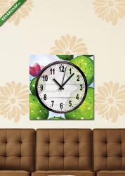 Vászonkép óra, Partner Kollekció: Kaktusz virágzása(25x25 cm C01)