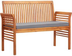 vidaXL Bancă grădină cu 2 locuri & pernă, 120 cm, lemn masiv acacia (45972)