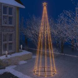 vidaXL Decorațiune brad Crăciun conic 752 LED-uri alb cald 160x500 cm (51292)