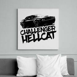 printfashion Dodge Challenger Hellcat - Vászonkép - Fehér (7591672)