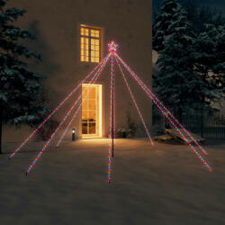 vidaXL Lumini brad de Crăciun, 576 LED-uri, colorat, 3, 6 m, int. /ext (328745)