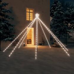 vidaXL Lumini pentru bradul de Crăciun, 576 LED-uri, alb rece, 3, 6 m (328739)