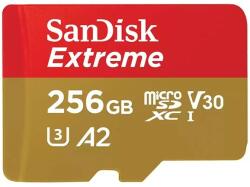 SanDisk Extreme microSDXC 256GB UHS-I/V30/CL10 (SDSQXAV-256G-GN6MN)