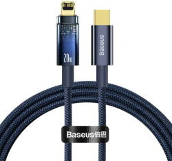 Baseus Explorer, USB-C to Lightning Cable, 20W, 1m Blue (033079) - vexio