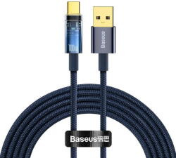 Baseus Explorer, USB to USB-C Cable, 100W, 2m Blue (033794) - vexio