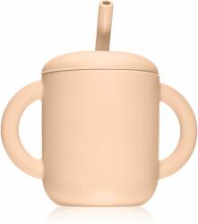  Mushie Training Cup with Straw bögre szívószállal Blush 175 ml