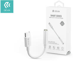 DEVIA Type-C - 3, 5 mm jack audio adapter - Devia Smart Series Adapter Type-C to 3.5 mm with Charging - fehér - nextelshop