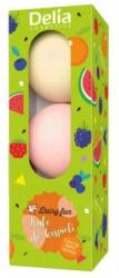 Delia Bile de baie efervescente Pepene verde, fructe de pădure, portocale - Delia Dairy Fun Bath Bombs 3 x 100 g