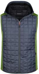 James & Nicholson (Daiber) Férfi varrott mellény JN768 - Kiwi melírozott / antracit melírozott | L (1-JN768-1781652)