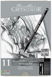 CRETACOLOR Monolith Box grafit rajzkészlet, 11 db-os, fémdobozos