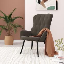 vidaXL Scaun de relaxare, gri închis, catifea (341230)