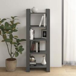 vidaXL Bibliotecă/Separator cameră, gri, 60x35x160 cm, lemn masiv (813891) Biblioteca